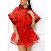 Minikleid mit Tupfen-Bombardina.de