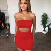 Minikleid mit Schnitt am Bauch-Bombardina.de