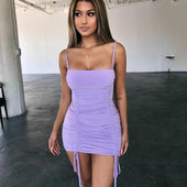 Minikleid mit Bündchen an den Seiten-Bombardina.de