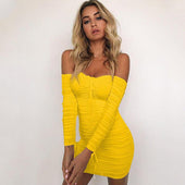 Minikleid mit nackten Schultern-Bombardina.de