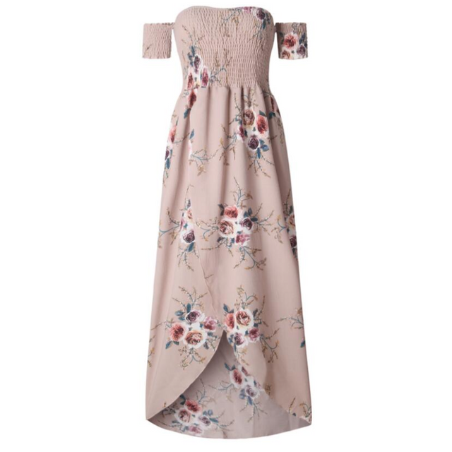 Strandkleid mit fallenden Trägern-Bombardina.de