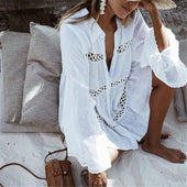 Strandkleid mit Spitzeneinsätzen-Bombardina.de