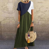 Strandkleid aus kombinierten Materialien-Bombardina.de