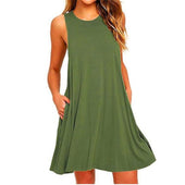 Einfarbiges Strandkleid-Bombardina.de