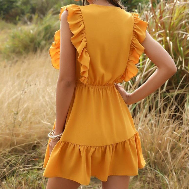 Strandkleid mit Rüschen-Bombardina.de