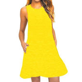 Einfarbiges Strandkleid-Bombardina.de