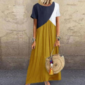 Strandkleid aus kombinierten Materialien-Bombardina.de