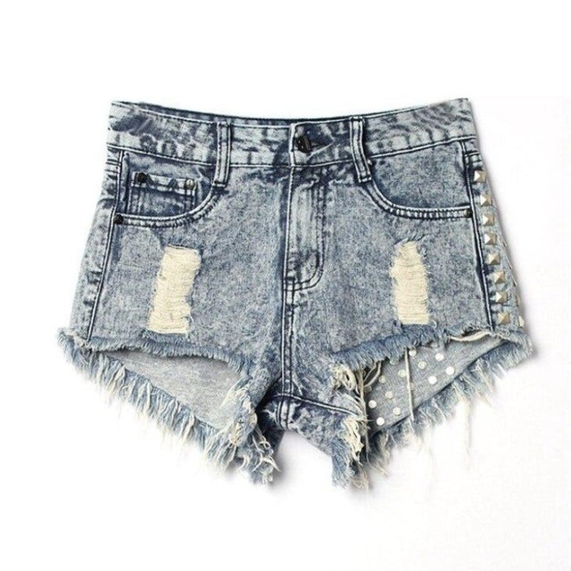 Damen-Shorts mit Abschürfungen-Bombardina.de