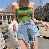 Damen-Shorts mit Abschürfungen-Bombardina.de