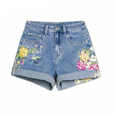 Damen-Shorts mit dekorativer Stickerei-Bombardina.de