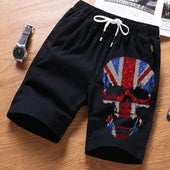 Herrenshorts mit Totenkopfmotiv-Bombardina.de