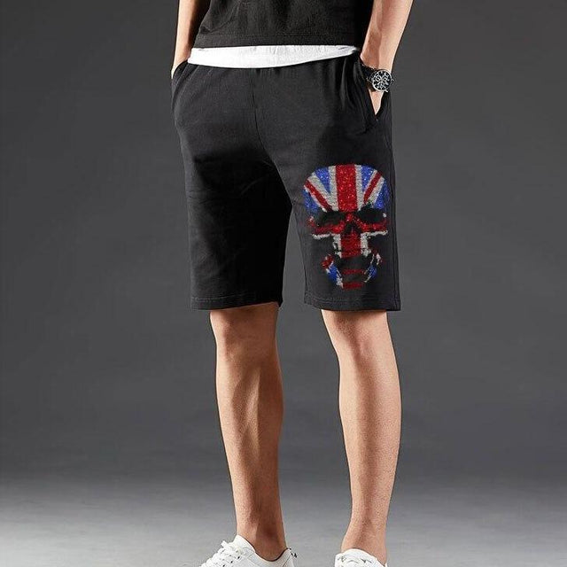 Herrenshorts mit Totenkopfmotiv-Bombardina.de