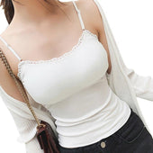 Damen-Tanktop mit Spitzen-Bombardina.de