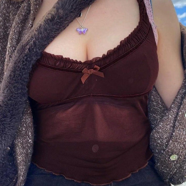 Damen-Tanktop mit Schleife-Bombardina.de
