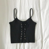 Damen-Tanktop mit Schnürung-Bombardina.de