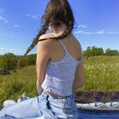 Damen-Tanktop mit kleinen Blumen-Bombardina.de