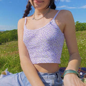 Damen-Tanktop mit kleinen Blumen-Bombardina.de