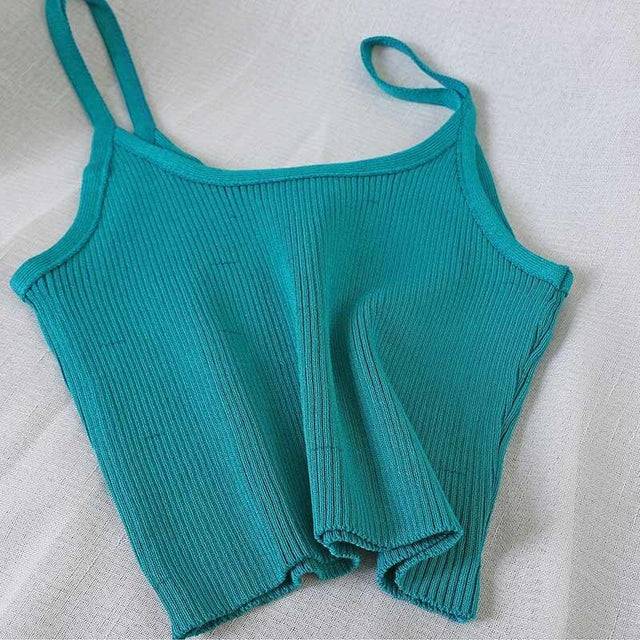 Damen-Tanktop aus geripptem Material-Bombardina.de