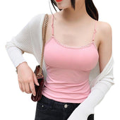 Damen-Tanktop mit Spitzen-Bombardina.de