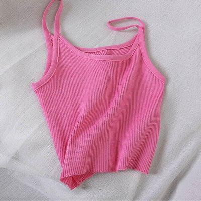 Damen-Tanktop aus geripptem Material-Bombardina.de