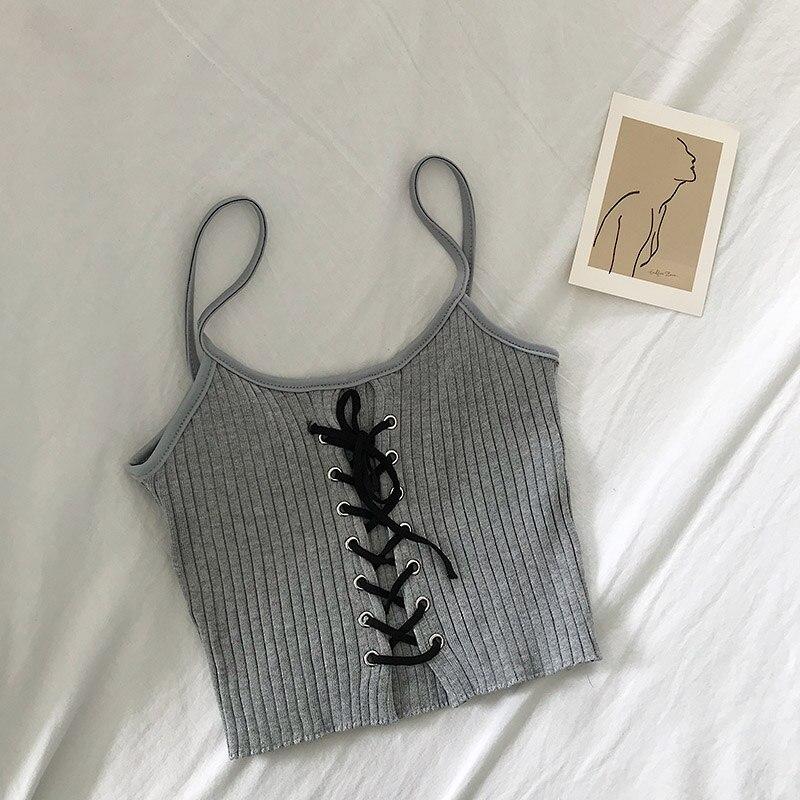 Damen-Tanktop mit Schnürung-Bombardina.de