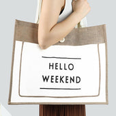 Canvas-Strandtasche mit dem Aufdruck-Bombardina.de
