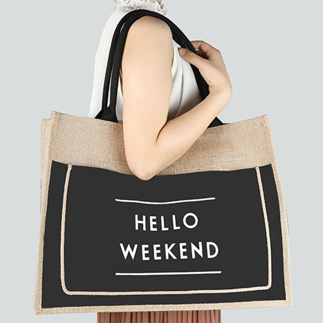Canvas-Strandtasche mit dem Aufdruck-Bombardina.de